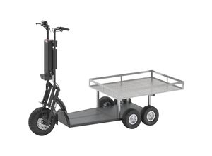 3760406530064 - Elektro Transportroller XXL PRO 5 Räder mit Ablage schwarz kaiserkraft