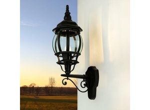 3764202345327 - Licht-erlebnisse - Rustikale Außenwandlampe brest schwarz Wetterfest - Schwarz