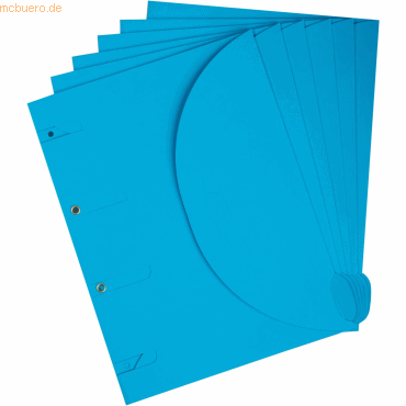 3770001624129 - Dokumentenmappe TARIFOLD Smartfolder Format A4 für bis zu 80 Blatt Karton blau 6 Stück