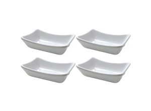 3800058207560 - 4x Dipschalen Melamin Set Weiß 756 Snackschale Servierschale Klein Mini Saucenschälchen Soja