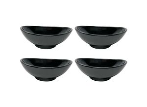 3800058207591 - Dandibo - 4X Dipschalen Melamin Set Schwarz 759 Snackschale Servierschale Klein Mini Saucenschälchen Soja