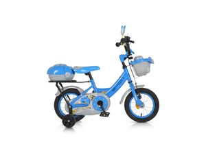 3800146203030 - Byox Kinderfahrrad 1202 12 Zoll mit Stützräder Körbe Rückspiegel Klingel blau