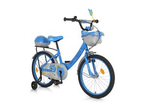 3800146203078 - Byox Kinderfahrrad 20 Zoll 2002 Stützräder Klingel Höhe einstellbar Körbe blau