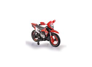 3800146213640 - Kinder Elektromotorrad Super Moto FB-6186 Luftreifen Musik Licht Stützräder rot