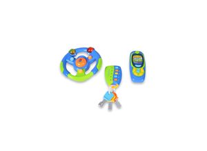 3800146220907 - Musikspielzeug-Set K999-81B 3-teilig Lenkrad Schlüsselbund Telefon Melodien blau