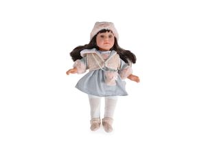 3800146222079 - Kinderpuppe 46 cm Kleidung Haare Mütze bewegliche Arme Beine ab 3 Jahre beige