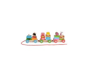 3800146223038 - Spielzeug Zug 2036 Bauernzug aus Holz Formsortierspiel 1 Lok 2 Waggons bunt