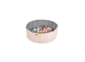 3800146223434 - Bällebad faltbar mit 90 Spielbälle 7 cm Durchmesser Schutzrand Kinderpool rosa