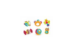 3800146224158 - Babyrassel-Set Rock 939A 6-teilig Greifling Handy Ball Schmetterling Bonbon bunt