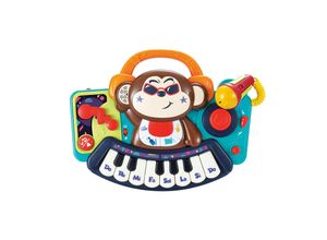 3800146224189 - Musikspielzeug Keyboard DJ Monkey 3137 Melodien Tasten Licht Mikrofon bunt