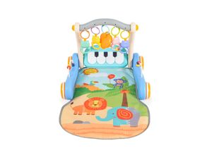 3800146224325 - Lauflernwagen 2 in 1 Piano HE0637 Krabbeldecke Spielbogen Activitycenter blau