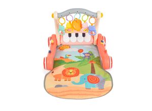 3800146224332 - Lauflernwagen 2 in 1 Piano HE0637 Krabbeldecke Spielbogen Activitycenter rosa