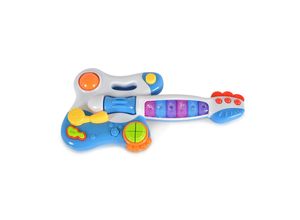 3800146224486 - Musikspielzeug Gitarre HE0501 Töne Melodien Tasten Licht ab 18 Monate blau