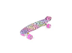 3800146226961 - Byox Kinder Skateboard Stars 22 Zoll LED 85A PU Rollen ABEC 7 bis 85 kg pink