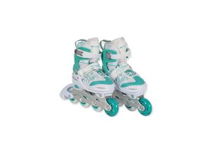 3800146228132 - Byox Inliner 2 in 1 Double weiß Rollschuhe PU-Rollen verstellbar Größe M (34 - 37)