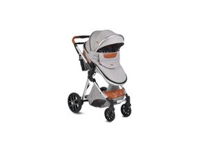 3800146235482 - Kinderwagen Alma Sportsitz Tragetasche umbaubar Wickeltasche Sitz umkehrbar hellgrau