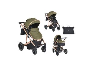 3800146236052 - Kombikinderwagen 2 in 1 Thira Babywanne umbaubar Sportsitz Fußabdeckung grün