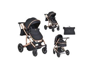 3800146236069 - Kombikinderwagen 2 in 1 Thira Babywanne umbaubar Sportsitz Fußabdeckung schwarz