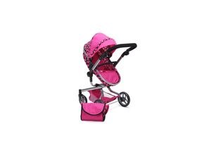 3800146258085 - Puppenwagen Bella 9695 Puppenkorb Sonnendach und Schiebegriff verstellbar Tasche