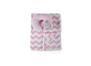 3800146267568 - Babydecke Sammy Größe 90 x 75 cm kuschelige Babydecke Nackenkissen rosa