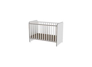 3800151916833 - Babybett Sweet Dream 124 x 68 x 95 cm Unterbettrahmen mit zwei Ebenen in weiß beige