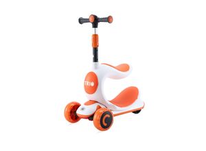 3800151922407 - Kinderroller Trio 2 in 1 Laufrad leuchtende Räder verstellbar klappbar orange