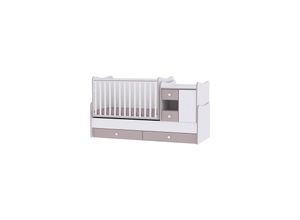 3800151936268 - Babybett Jugendbett 3 in 1 Mini Max umbaubar für 2 Kinder gleichzeitig beige