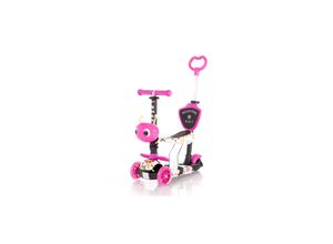 3800151939122 - Scooter Smart Plus 5 in 1 verstellbar PU Räder leuchten ABEC-7 Lager rosa Blumen