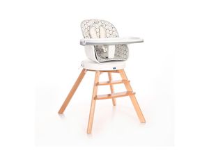 3800151944256 - Hochstuhl Napoli 3 in 1 Kinderstuhl Sitz 360° drehbar Höhe verstellbar grau weiss