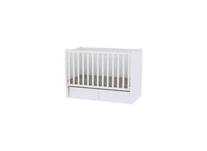 3800151945864 - Babybett MATRIX NEW Babyschaukel 2 Schubladen Kinderbett 120 x 60 cm weiss