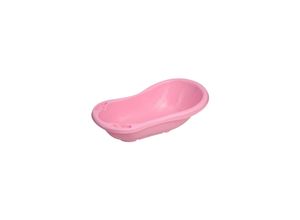 3800151966531 - Babybadewanne mit Ablagefächer 84 cm lang ergonomische Form ab Geburt rosa