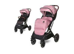 3800151970361 - Kinderwagen Storm Buggy Fußabdeckung PU-Räder Sonnendach verstellbar rosa