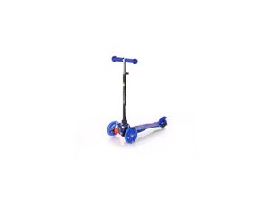 3800151972723 - Kinderroller Mini klappbar verstellbar PU Räder leuchten ABEC-7 Bremse blau schwarz