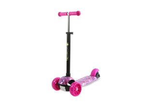 3800151973133 - Kinderroller Draxter 3 Räder höhenverstellbar PU-Leuchträder Fußbremse pink