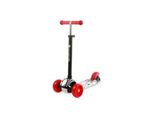 3800151973140 - Kinderroller Draxter 3 Räder höhenverstellbar PU-Leuchträder Fußbremse rot