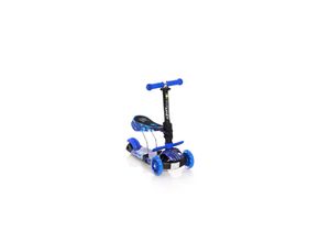 3800151977391 - Kinderroller Laufrad 2 in 1 Smart PU Räder leuchten klappbar verstellbar jeans blau