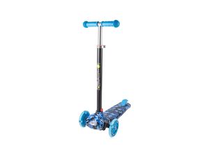 3800151980186 - Kinderroller Yuppee 3 PU-Räder mit Licht höhenverstellbar Bremse blau