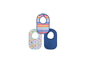 3800151980322 - Baby Care Babylätzchen 3er Set Klettverschluss einlagig wasserdicht Baumwolle blau