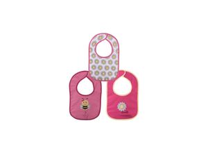 3800151980339 - Baby Care Babylätzchen 3er Set Klettverschluss einlagig wasserdicht Baumwolle pink