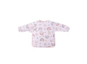 3800151980964 - Baby Care Babylätzchen 1026026 Langarm mit Muster Klettverschluss wasserdicht rosa