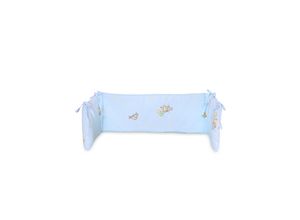 3800151985044 - Babybett-Nestchen L 145 x B 27 cm Bettumrandung aus 100% Baumwolle hellblau