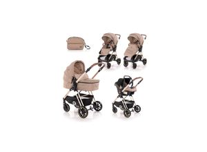 3800151989783 - Kombikinderwagen Angel 3 in 1 Gummiräder Autositz Babywanne Sportsitz beige