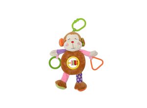 3800151991243 - Baby Kuscheltier Activitiy Spielzeug Plüsch Greifling C-Ring ab Geburt braun