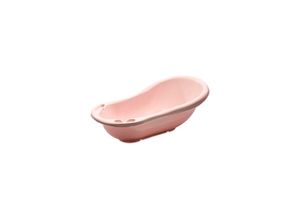 3800151994244 - Babybadewanne mit Ablagefächer 84 cm lang ergonomische Form ab Geburt rosa Wolke