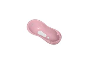 3800151998129 - Baby Badewanne 100 cm mit Anti-Rutsch-Matte Wasserablauf Ablagefächer rosa