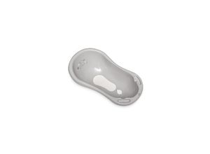 3800151998495 - Babybadewanne 1013046 Wasserablauf 84 cm Ablagefächer ergonomische Form grau weiß