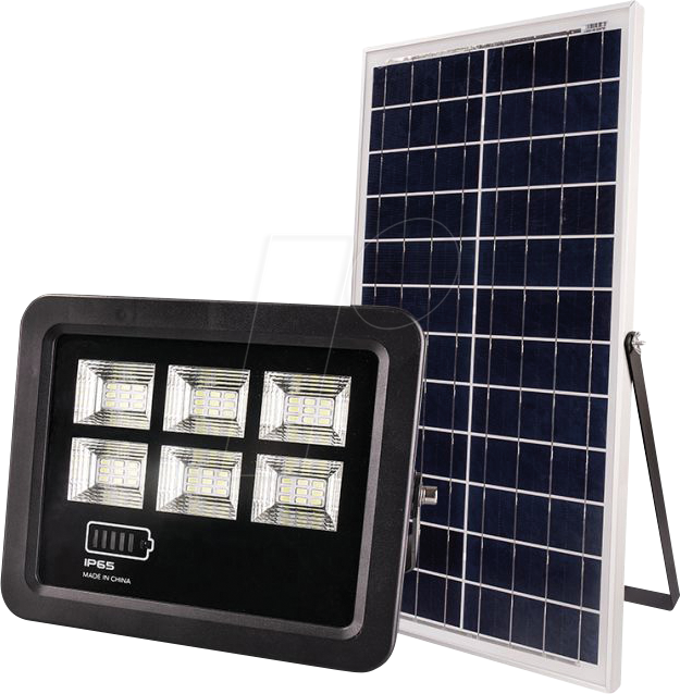 3800156654655 - OPT 5465 - LED-Flutlicht mit Solar Panel 900 lm wie 50 W IP65