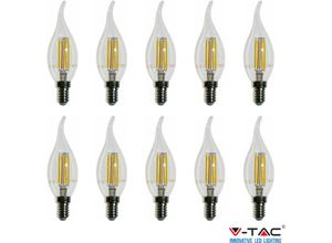 3800157606448 - Vtac - LED-Glühbirnen E14 4W v-tac VT-1997 candela flame 10 STÜCK-Kühl