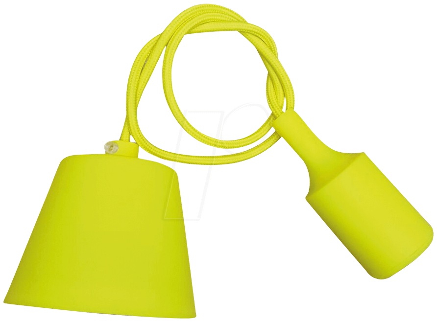 3800157609494 - VT-7228 Dekorativer Lampenhalter aus Silikon 1MT E27 Anschluss gelbe Farbe Sku 3485 - Gelb - V-tac