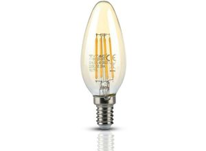 3800157609883 - Vtac - LED-Lampe E14 amber filament 4 w Gl 35W Température de Couleur Blanc chaud 2200K